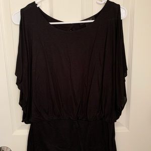 White House Black Market Black Jersey knit top